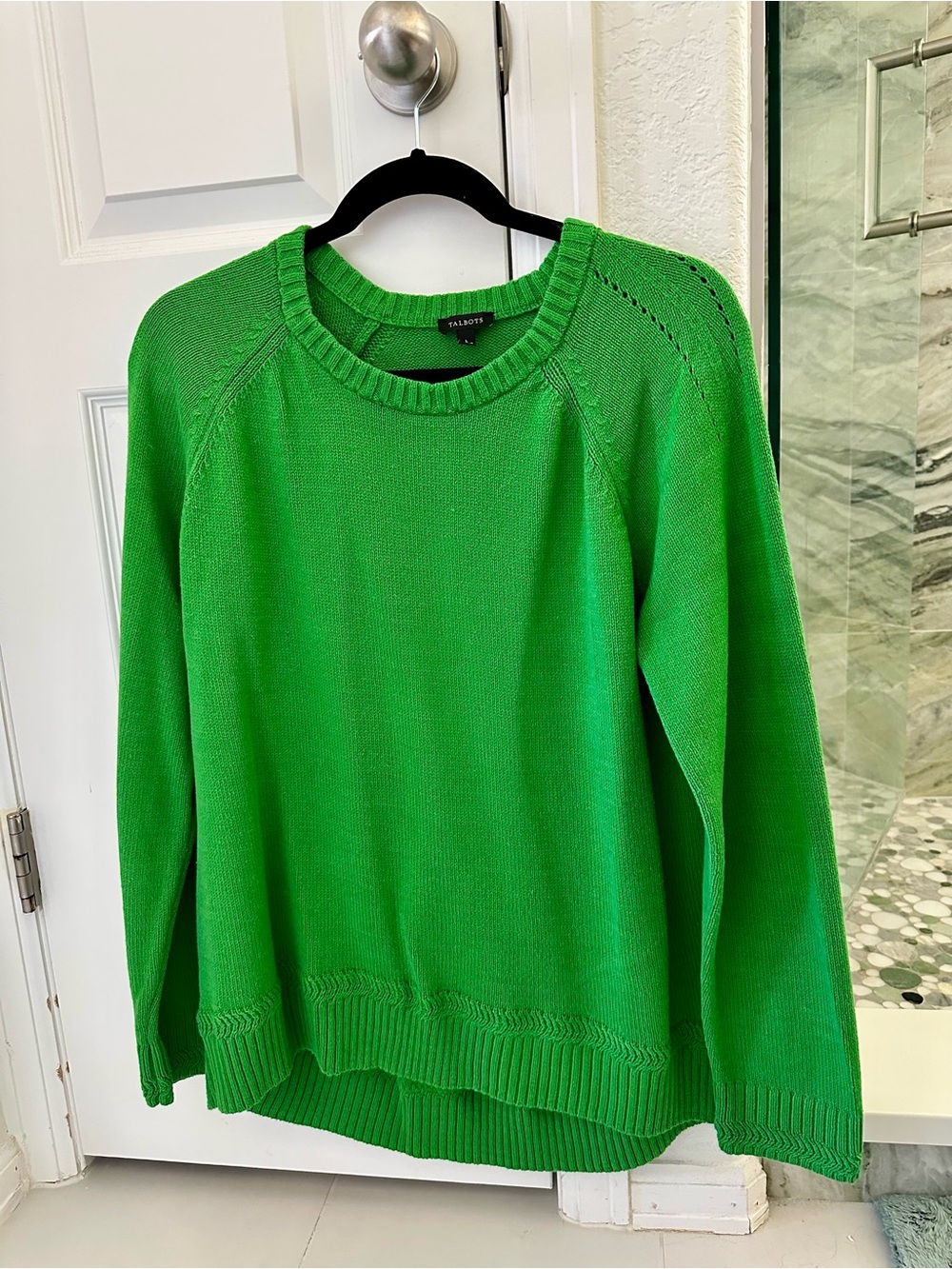Talbots Bright Green Crewneck Sweater